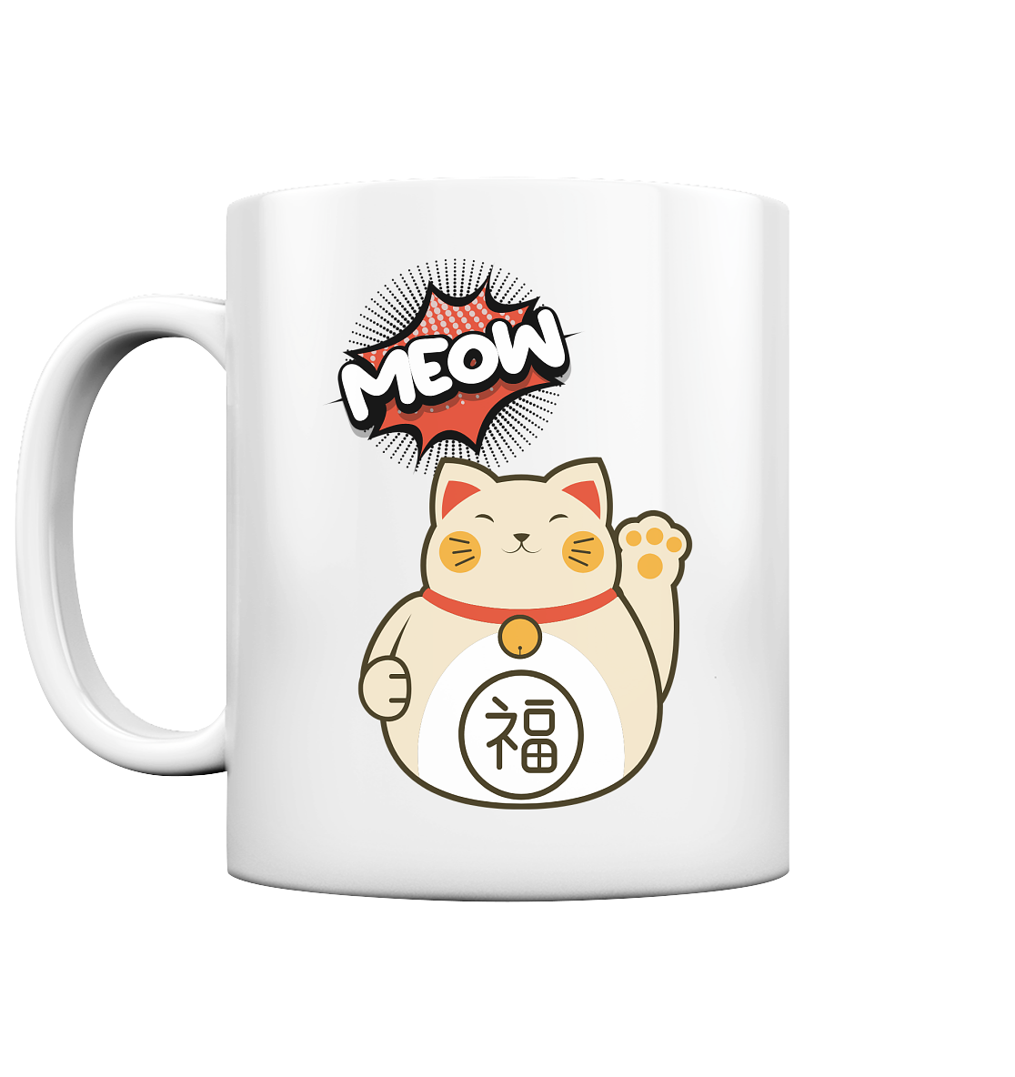 MEOW - Lucky Cat - Tasse glossy