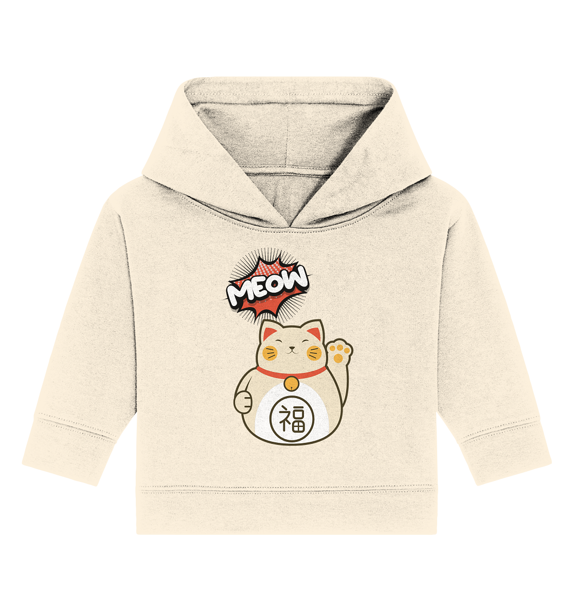 MEOW - Lucky Cat - Baby Organic Hoodie