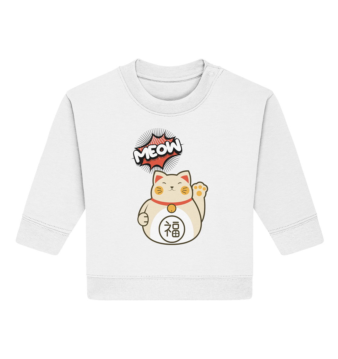 MEOW - Lucky Cat - Baby Organic Sweatshirt