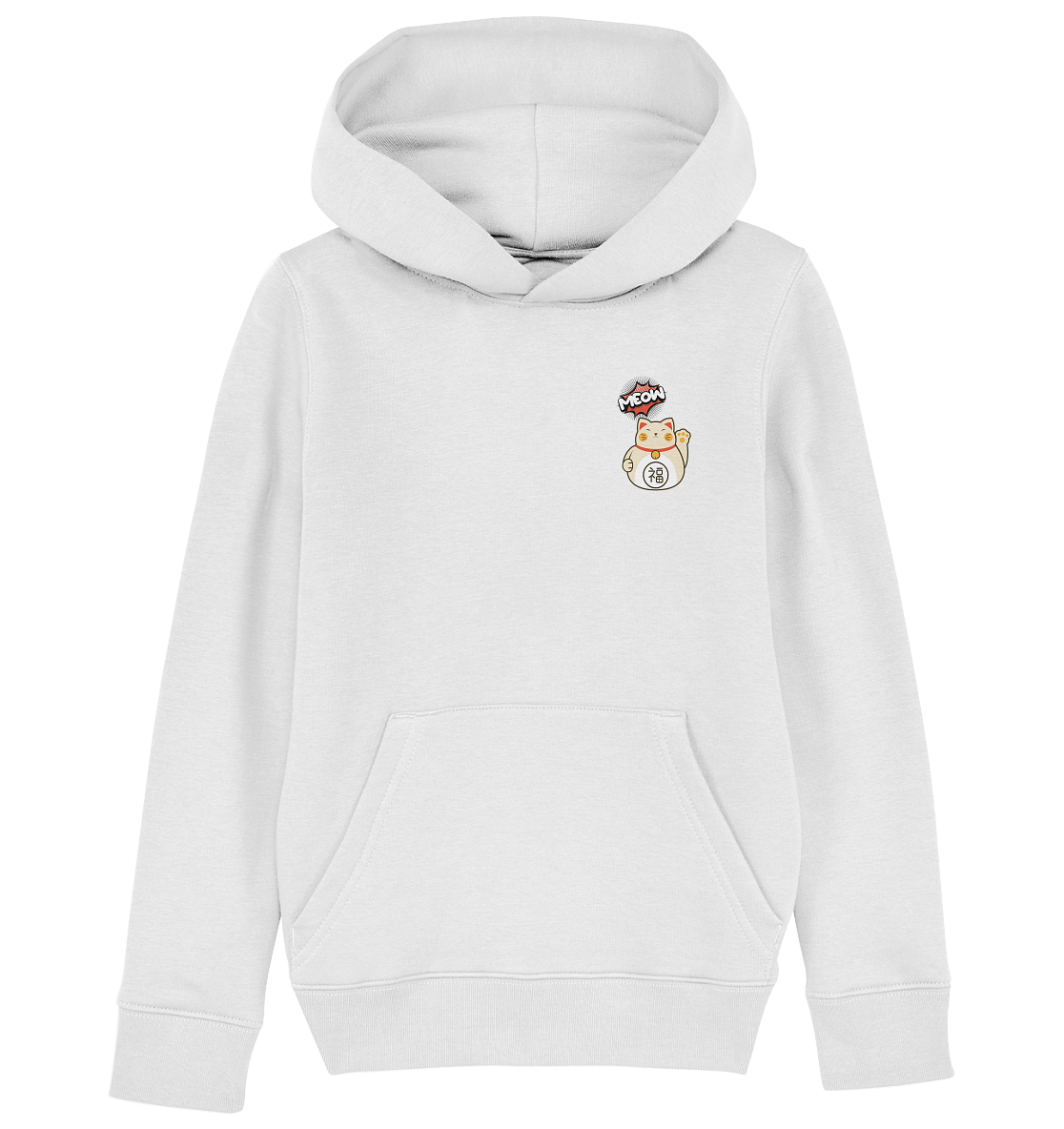 MEOW - Lucky Cat - Kids Organic Hoodie
