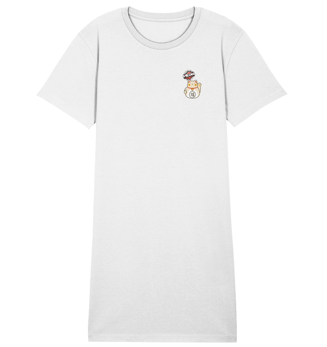 MEOW - Lucky Cat - Ladies Organic Shirt Dress