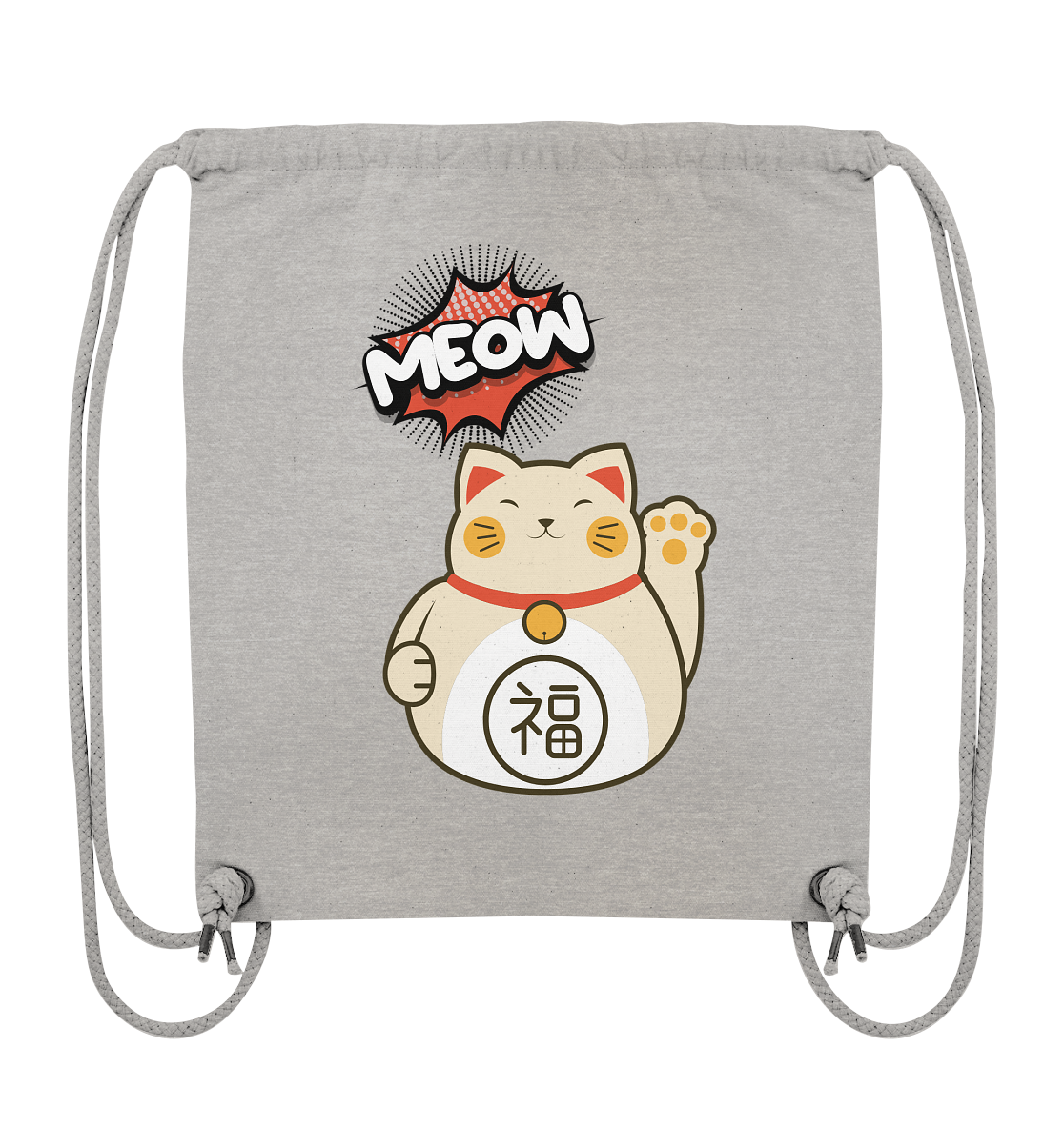 MEOW - Lucky Cat - Organic Gym-Bag
