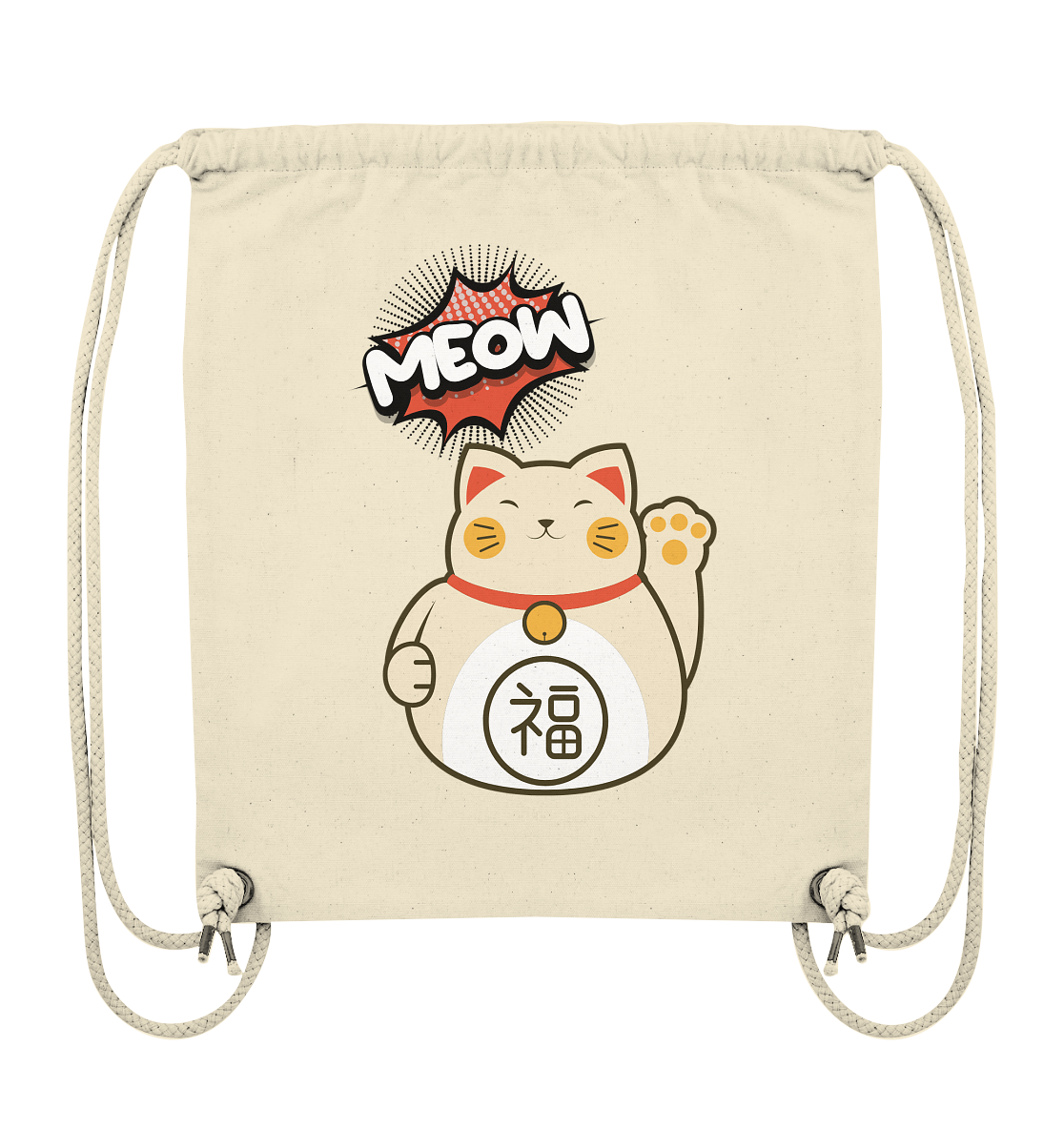 MEOW - Lucky Cat - Organic Gym-Bag
